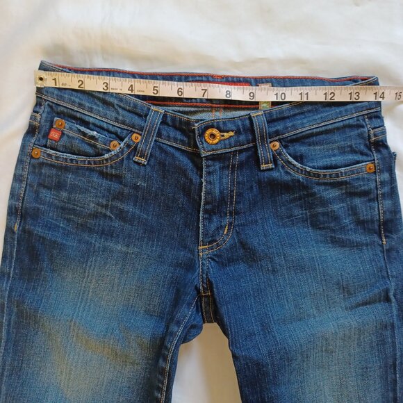 Big Star Womens Jeans Flary Flare Y2K Lowrise  Dark Wash Stretch 7WFLABT Size 26 - Picture 13 of 15